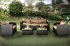 Olina Outdoor Patio CM-OS1820BR 5Pc Set w/ 2 Tables in Brown