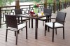 Natasha Outdoor Patio Dining 5Pc Set CM-OT1852 in White & Brown