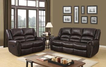 U98782 Motion Sofa in Brown PU by Global w/Options [GFS-U98782]