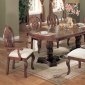 Cherry Finish Classic 7Pc Dining Set w/Double Pedestal Base