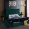 Bliss Bed in Green Velvet Fabric by Meridian w/Options