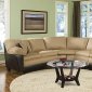 Two-Tone Casual Sectional Sofa w/Super-Soft Arm Pillows