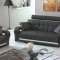 7030 Sofa in Black Bonded Leather w/Options