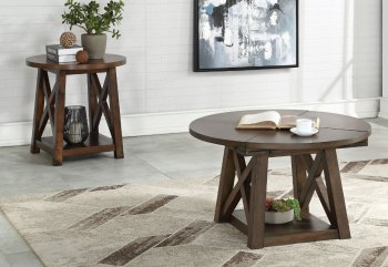 Kayson 3Pc Coffee & End Table Set 81235 in Walnut by Acme [AMCT-81235-Kayson]