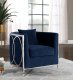 Circa Accent Chair 573 in Navy Velvet Fabric by Meridian