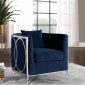 Circa Accent Chair 573 in Navy Velvet Fabric by Meridian