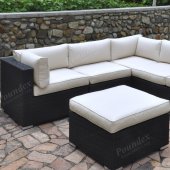 425 Outdoor Patio 6Pc Sectional Sofa Set by Poundex w/Options