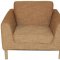 Cream Fabric Modern Lounge Chair w/Metal Legs