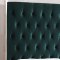 Porter Upholstered Bed in Green Velvet Fabric by Meridian