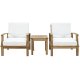 Marina Outdoor Patio 3Pc Set in Natural Solid Wood by Modway