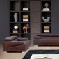 Melody Sofa & Loveseat in Chocolate Leather by Whiteline