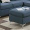 F6999 Sectional Sofa in Navy Fabric w/ Ottoman by Boss