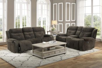 Aragon Motion Sofa & Loveseat 9519CH - Chocolate - Homelegance [HES-9519CH Aragon Set]