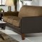 Mocha Microfiber Casual Living Room Sofa w/Brown Bycast Base