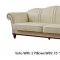 2601 Sofa in White Half Leather by ESF w/Options