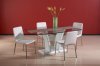 Glass Top & White Base Modern Dining Table w/Optional Chairs