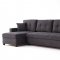 Mocca Sectional Sofa in Dupont Anthracite Fabric by Bellona