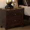 B201 Bedroom Set in Brown Cherry w/Faux Marble Top Casegoods