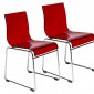 Lima Set of 4 Dining Chairs LC19TR in Red by LeisureMod