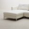 Slim Sectional Sofa by Beverly Hills in White Full Leather