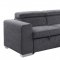 Natalie Sectional Sofa 55530 in Gray Chenille Fabric by Acme