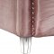 Rosie Upholstered Bed in Pink Velvet Fabric by Meridian