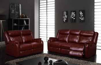 U9303 Motion Sofa in Burgundy by Global w/Options [GFS-U9303 Burgundy]