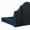 Shayne Upholstered Bed 302101 in Blue Velvet - Coaster w/Options