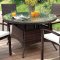 Shania Outdoor Patio Table 5Pc Set CM-OT1853 in White & Brown