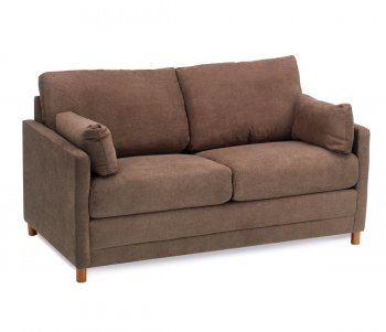 Softee Sofa Bed in Brown Microfiber Fabric w/ Full Sleeper [MSSB-Softee Brown]