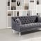 Roxy Sofa 635 in Grey Velvet Fabric by Meridian w/Options