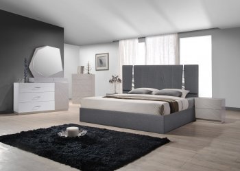 Matissee Bedroom Charcoal by J&M w/Optional Florence Casegoods [JMBS-Matissee Charcoal Florence]