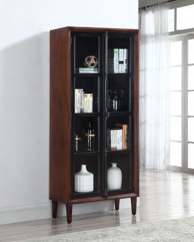 Curio Cabinet 950781 in Rich Black & Brown Finish by Coaster [CRCU-950781]