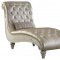 Marquee Chaise 652 in Pearl Bonded Leather by Meridian