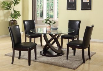 Gable 71985 Dining Set 5Pc in Espresso Tone by Acme w/Options [AMDS-71985-Gable]