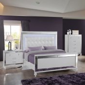 Valentino Bedroom Set 5Pc B9698W in White by NCFurniture