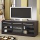 Cappuccino Finish Modern TV Stand w/Connect-It Power Drawer