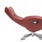 Maya Chair & Ottoman in Red Leather by J&M Furniture