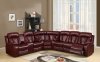 U97601 Motion Sectional Sofa in Burgundy PU by Global w/Options