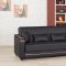 Divamax Sofa Bed in Black Leatherette by Casamode w/Options