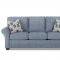 Zack Sofa in Denim Fabric by Klaussner w/Options