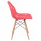 Akron Set of 4 Dining Chairs AK19R in Red by LeisureMod