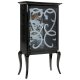 Black Finish Traditional Curio w/Crocodile Pattern