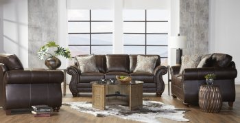 17400 Sofa in Ridgeline Brown by Serta Hughes w/Options [STS-17400 Ridgeline Brown]