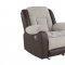 U4377 Motion Sofa & Loveseat Set Gray & Brown Fabric by Global