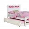 Cammi CM7853PK 4Pc Youth Bedroom Set in White & Pink w/Options