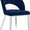 Roberto Dining Chair 764 Set of 2 Navy Velvet Fabric - Meridian