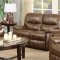 7283 Reclining Sofa in Weathered Brown Faux Leather w/Options