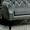 Shayla Loveseat Bench CM-BN6171GY in Gray Flannelette