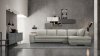 Block Sectional Sofa in Smoke Leather by Beverly Hills